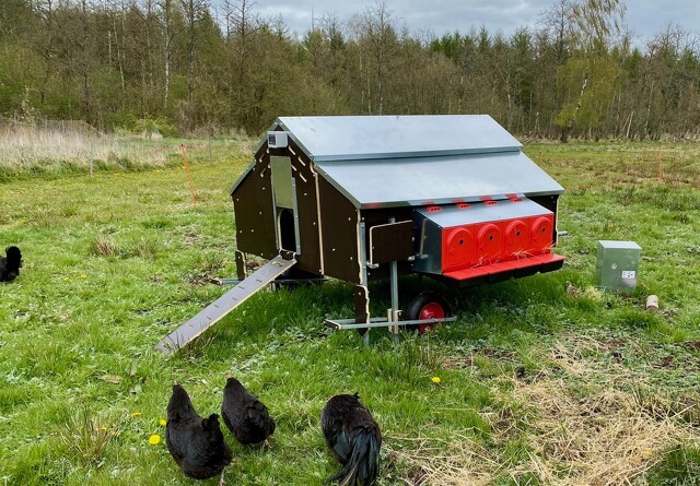 Hønsehus på hjul til bæredygtigt hønsehold